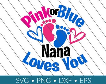 Pink Or Blue Svg Etsy