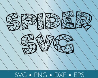 Spider Web Alphabet fonts initials letters SVG download png, eps, dxf cricut silhouette