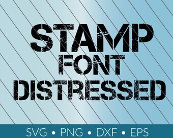 Stamp font Distressed alphabet, SVG download