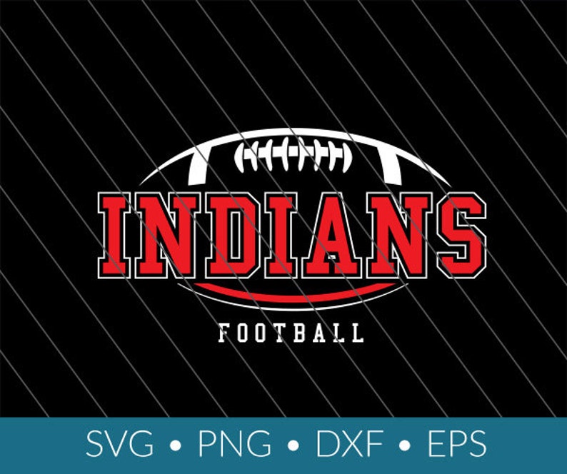 Indians Football SVG Distressed download png eps dxf cricut | Etsy