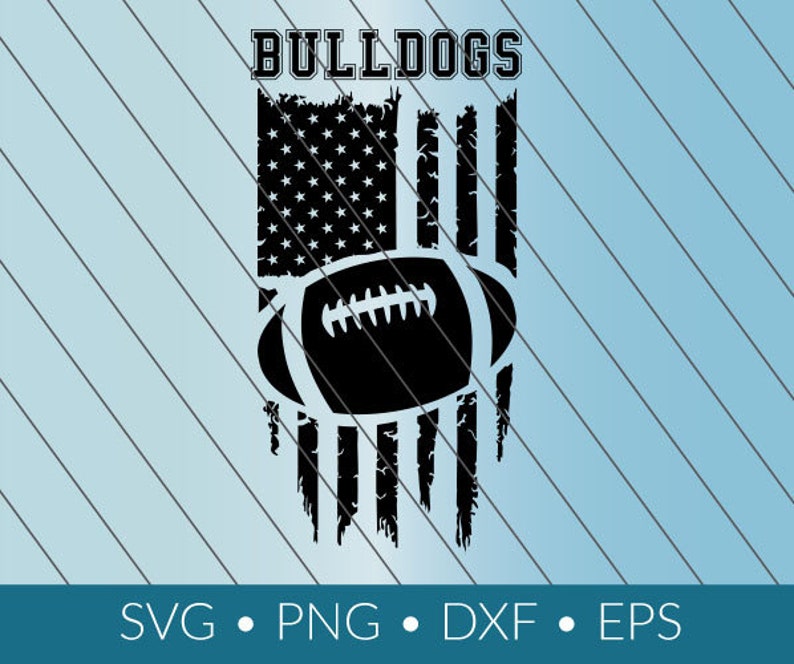 BULLDOGS SVG Football flag download png eps dxf cricut | Etsy