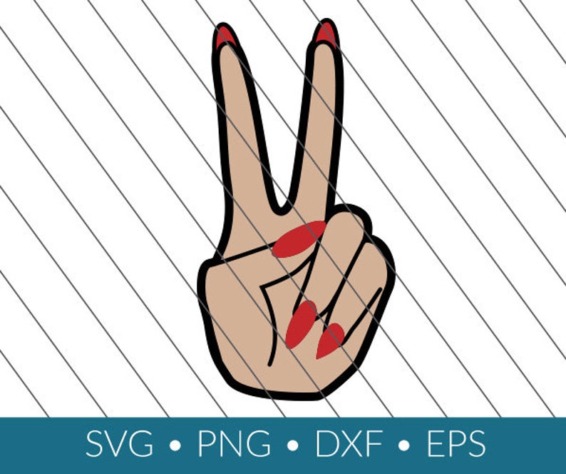 Download Peace sign Girls SVG download png eps dxf cricut | Etsy