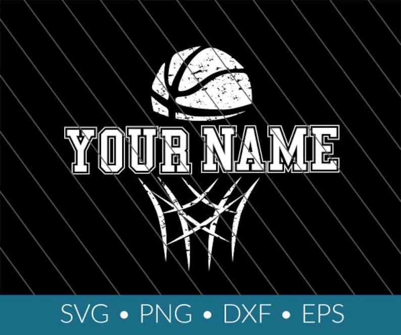 Your Name Basketball SVG Custom download Distressed png eps Etsy