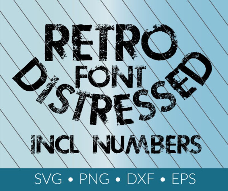 Download Retro Distressed font alphabet font download svg png eps ...