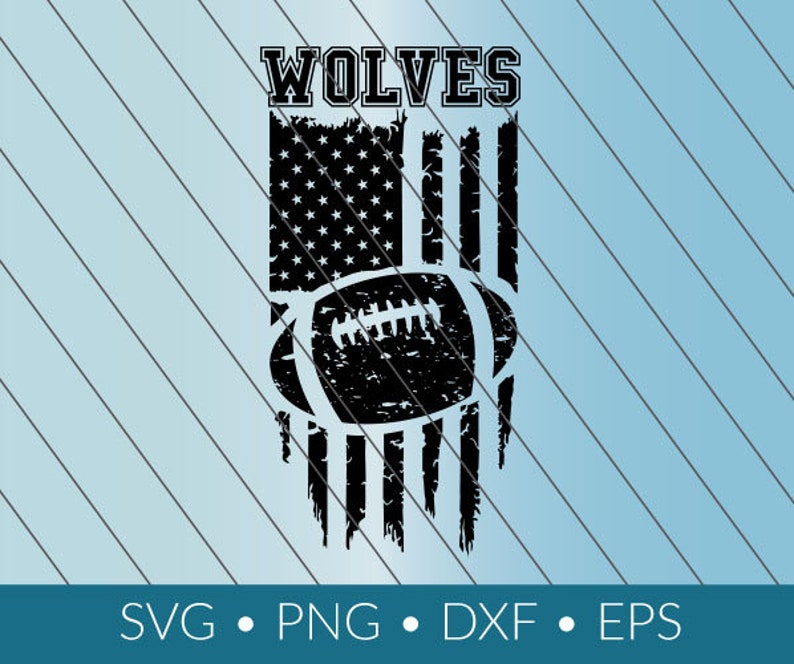 Download Wolves SVG Football flag download png eps dxf cricut | Etsy