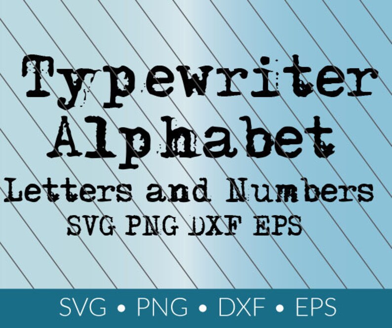 Vintage Typewriter Letters Font Download Svg Png Eps Dxf Etsy