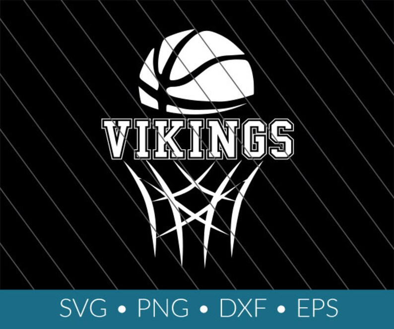 Vikings SVG Basketball download Distressed png eps dxf | Etsy