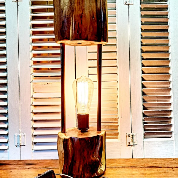 Black Walnut desk lamp