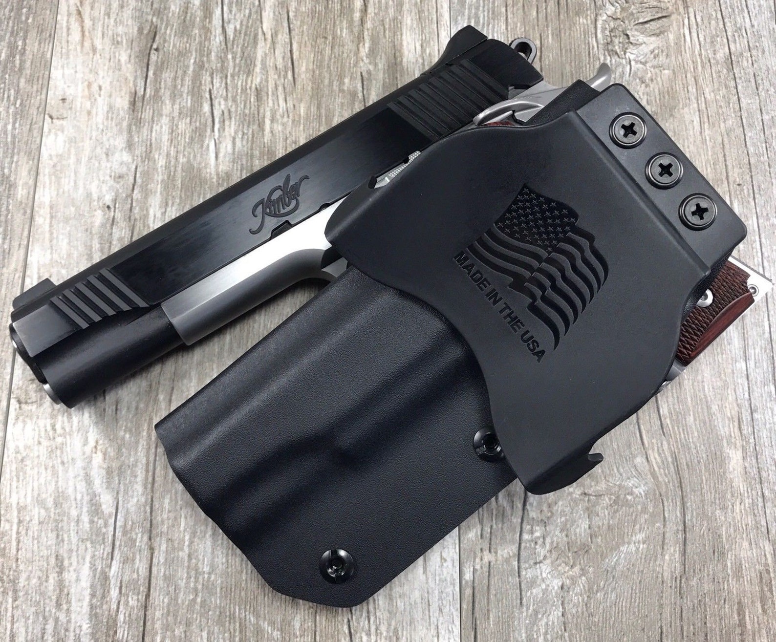 SDH Swift Draw Holsters Paddle Holster - Right Hand, OWB For Kimber K6s Revolver (Black Kydex) 6 thumbnail image