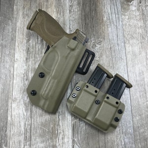 SW Mp M2.0 5" 9  40 Belt Slide Tactical Holster & Double MAG Holster by SDH Swift Draw Holsters