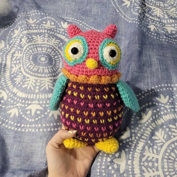 Owl - who, Crochet, Amigurumi, Stuffed Animal, Kids Toy, Plushy, Handmade, Squishy, Birthday, Birds, Plushies, Knit Toys, Cuddly Toys,