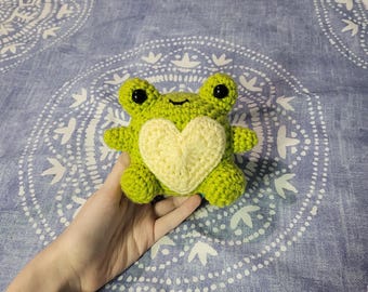 Frog - Crochet, Amigurumi, Stuffed Animal, Kids Toy, Plushy, Handmade, Squishy, Birthday, Toad, Birthday, Boys, Girls, Knit Toys, Cuddly