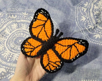 Monarch Butterfly - Crochet, Amigurumi, Stuffed Animal, Kids Toy, Plushies, Handmade, Squishy, Cute, Orange, Black