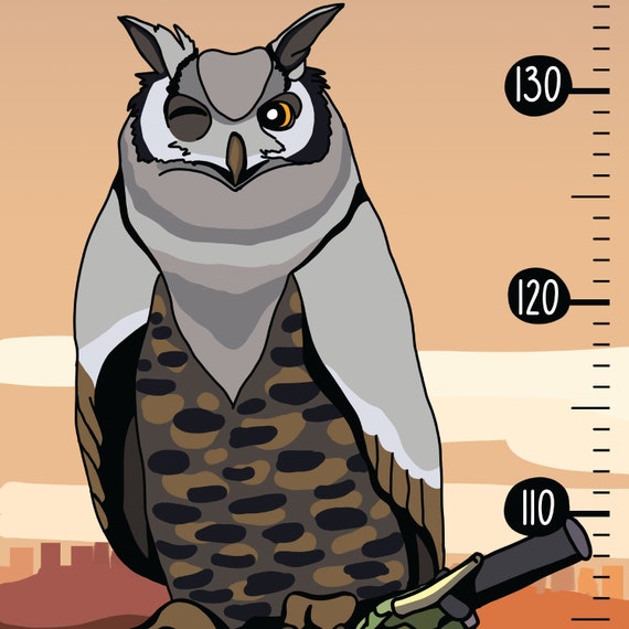 Owl Growth Chart Cross Stitch