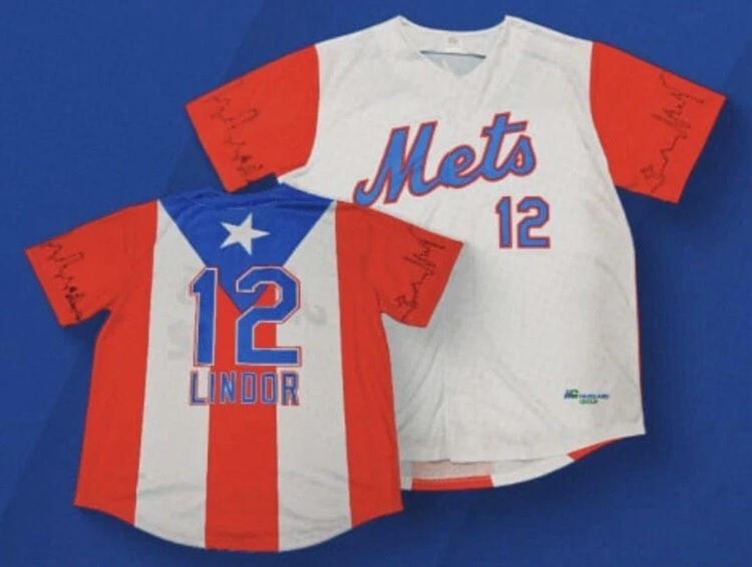 NY Mets Francisco Lindor Puerto Rico Jersey #12 SGA 7/2/2025 Size