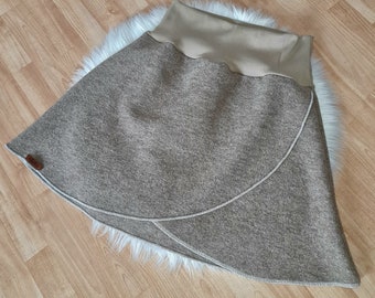 Visual Design Walkrock Tulip Skirt Wrap Skirt Chacheur Kidney Warmer Walkloden Wool Walk Virgin Wool Women's 36-42