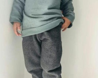 Nieuw: Harembroek van wolfleece - warm - zuiver scheerwol - om over te trekken in effen of patchwork