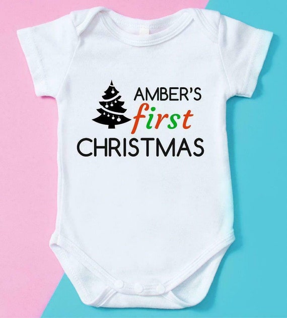Personalised First Christmas Babygrow 