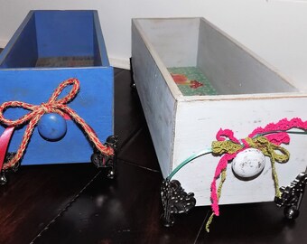 Sewing Machine Drawers | Upcycled and Distressed | Decor or Storage