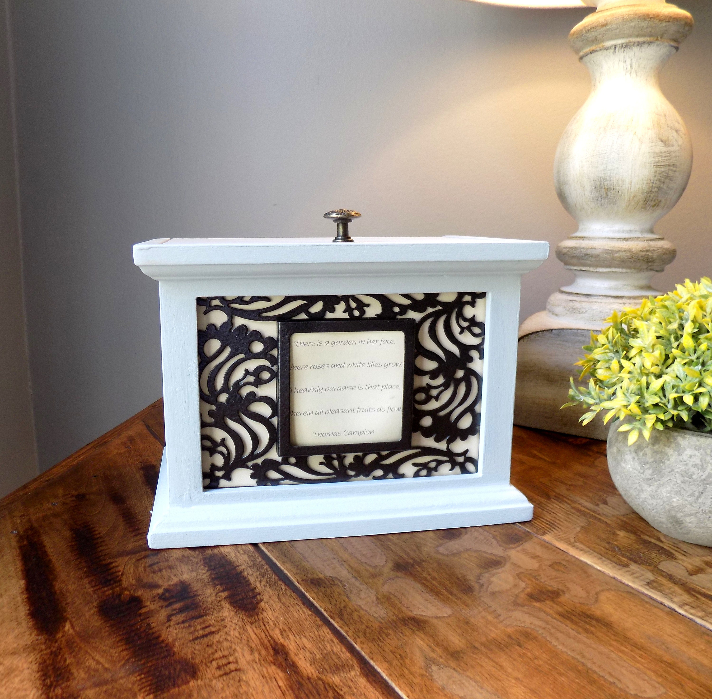 Caja de almacenamiento / Caja de almacenamiento azul de madera | Etsy