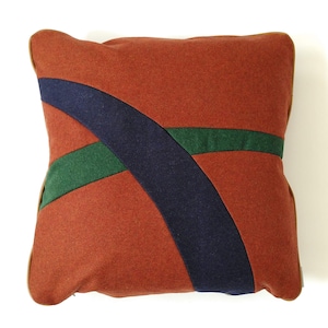 Super Cushion leather piped cushion - colours can be customised