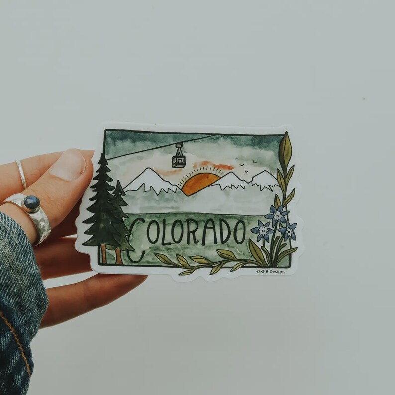 Colorado State Scene Vinyl Sticker - Etsy