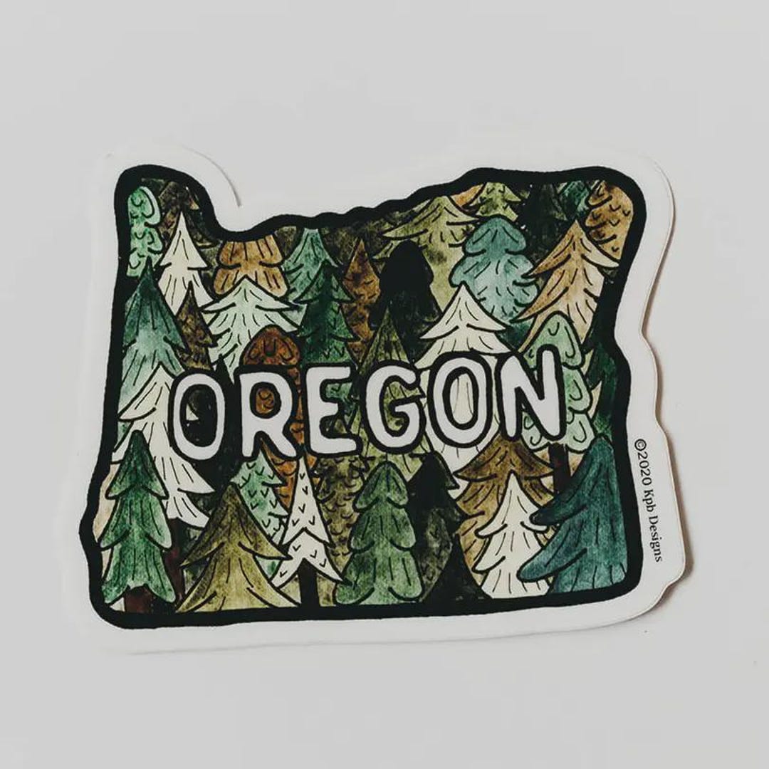 Oregon Trees Vinyl Sticker - Etsy