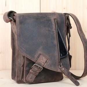 Small Leather Bag Men Shoulder Bag Women's Shoulder Bag Vintage Design