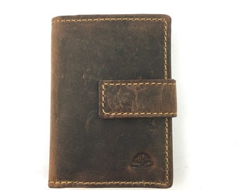 Small Leather Wallet RFID natural Leather brown