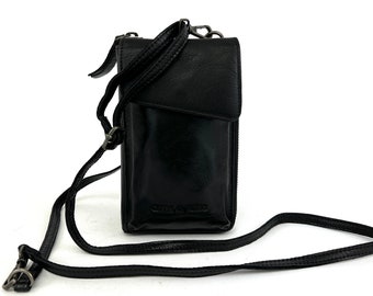 Leather Smartphone Bag Shoulder Bag Wallet black used look