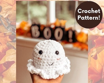 CROCHET PATTERN: Ghost, Ghost Amigurumi, Ghost Amigurumi Pattern, Halloween Crochet, Halloween Crochet Pattern, Cute Ghost