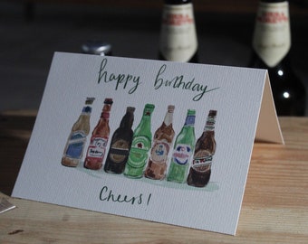 Beer Birthday Card Etsy