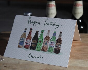 Beer Birthday Card Etsy Beer Birthday Card Etsy