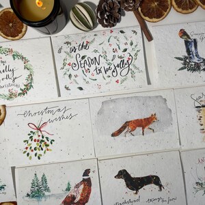 Pack of 10 plantable Christmas cards /plantable seed card / seed card Christmas Card eco friendly image 2