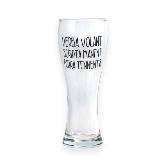 Verba Volant Scripta Manent Birra Tennent S Throw Pillow By Pierconte Redbubble