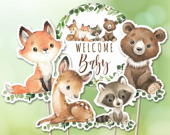 Printable Woodland Animals Centerpieces Woodland Baby Shower