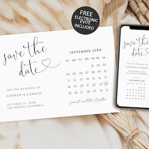 Save the Date, druckbare Save the Date Hochzeit Vorlage, Save the Date Karte, Sofortiger Download selbst bearbeitbar, Save the date elektronische evite