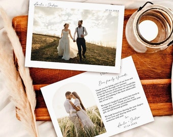 Cartes de remerciement de mariage avec photo, carte de remerciement photo de mariage, carte de remerciement mariage, carte de remerciement personnalisée, cartes de remerciement