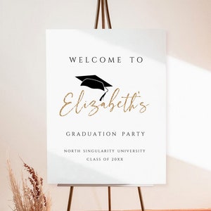 Graduation Welcome Sign, Graduation Poster Download, Graduate Decorations, Senior College Graduation party welcome sign poster download