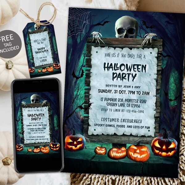 Halloween Costume Party Birthday Invitations Etsy