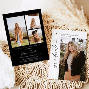 Graduation Invitation Template, Senior Graduate Announcement Template, Modern Graduation Announcement, Graduation Party Invite download g24