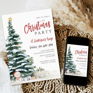 Editable Christmas Party Invitation Christmas Party - Etsy