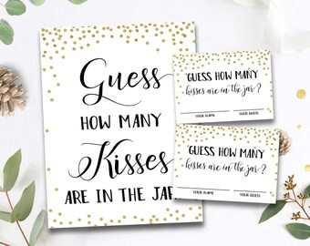 Kissing Etsy image regarding Guess How Many Kisses for the Soon to Be Mrs Free Printable known as Kissing Etsy