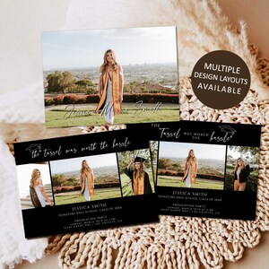 Graduation Party Invitation Template, Modern Graduation Announcement card, Minimalist Senior Announcement Card, Photo Graduation Invite hl5