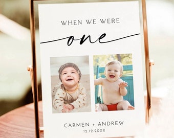 Photo Table Number Card, Minimalist Wedding Template (Digital Download)