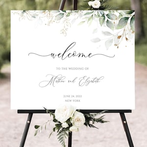 Wedding Welcome Sign, Printable Script Welcome Poster Template, Calligraphy Welcome Sign, Instant Download, Edit with Corjl, Welcome, yv953