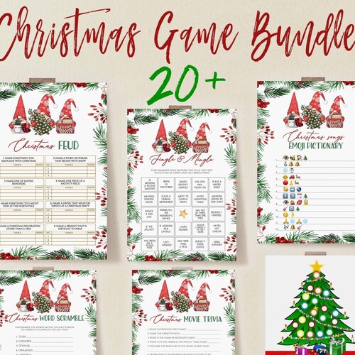 Printable ChristmasGames Bundle Christmas Party Etsy Printable ChristmasGames Bundle Christmas Party Etsy