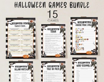 Halloween Family Feud, Halloween games, Printable Halloween party games, Halloween printable, Instant download, Halloween Games Download