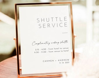 Wedding Shuttle Service Sign, Wedding Shuttle Sign, Shuttle Service Template, Shuttle Sign Wedding, Carriages Sign, Shuttle Service Wedding