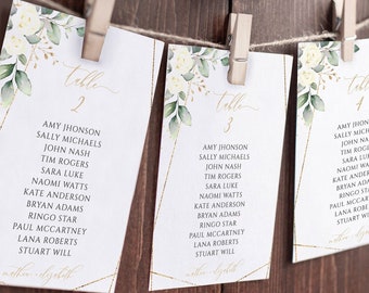 Floral Wedding Seating Chart Template (Digital Download)